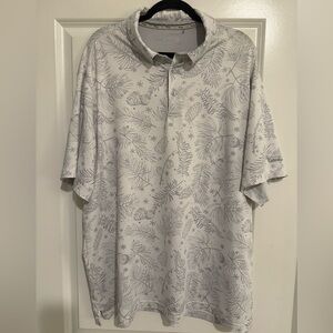 Walter Hagen Light Gray Botanical Print Shirt